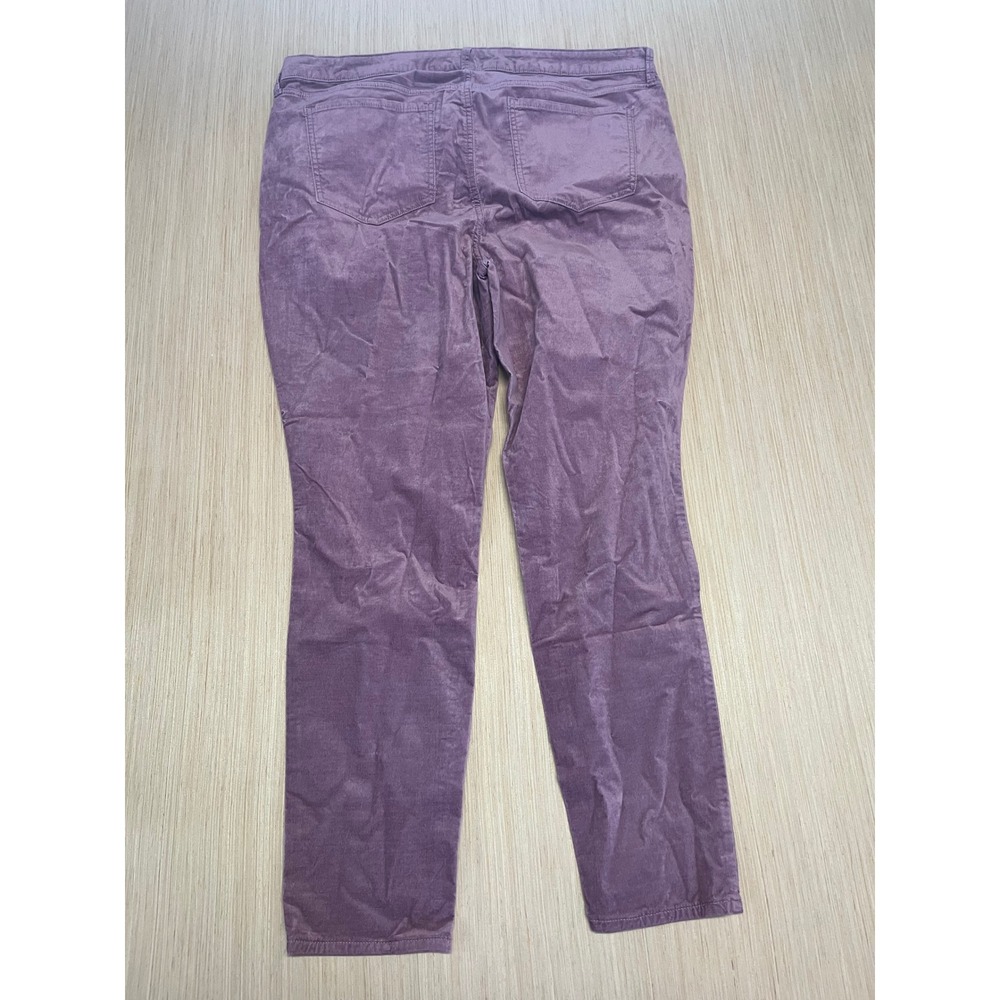 Old Navy Rockstar Super Skinny Corduroy Pants Womens 18 Purple Mauve Stretch - Picture 8 of 8